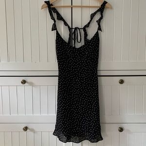 Reformation Black and White Polka Dot Dress